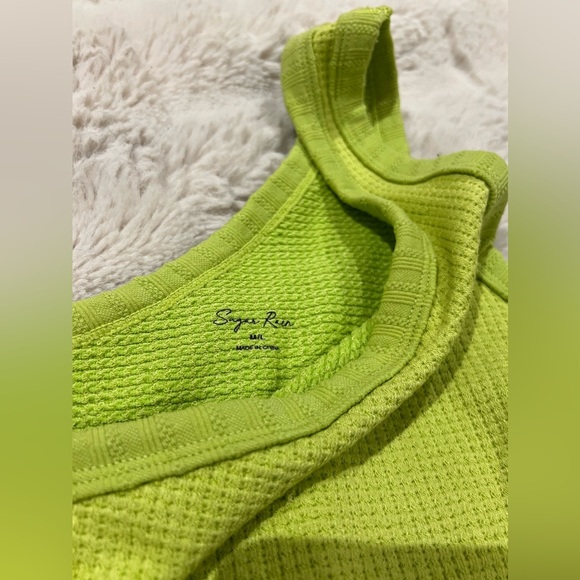 Neon green one shoulder bodysuit - Picture 4 of 5